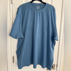 L.L. Bean Short Sleeve Traditional Fit T-shirt Mens 3XL Blue Cotton Relaxed Soft